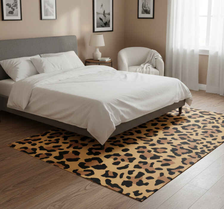 Animal print rug panther print design - TenStickers