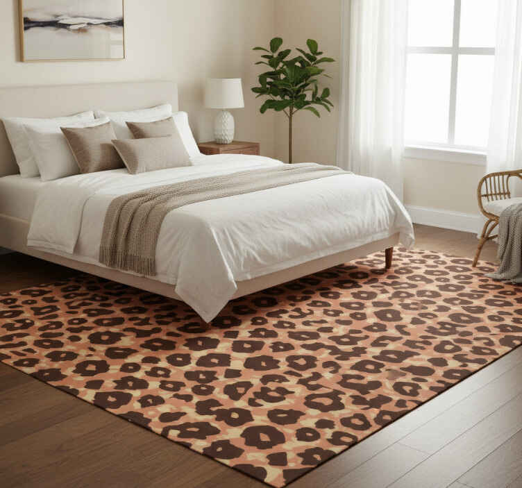 Animal print rug velvety classic leopard design - TenStickers