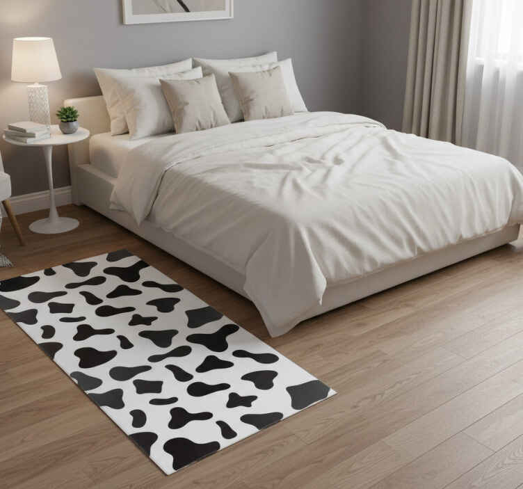 Cow print animal print rug - TenStickers