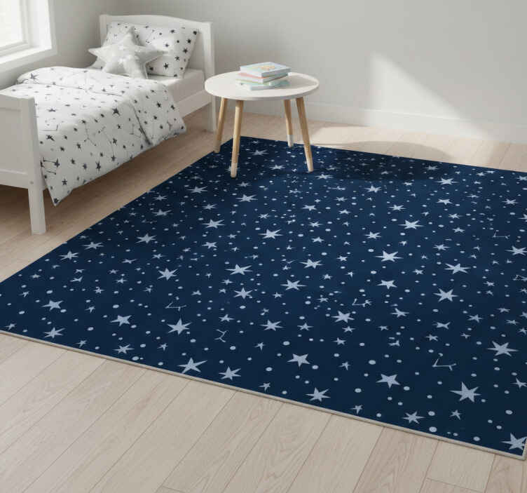 Tapete vinílico estrelas azul marinho - TenStickers
