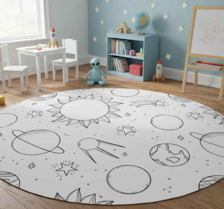 Tapete vinílico estrelas espaço infantil - TenStickers