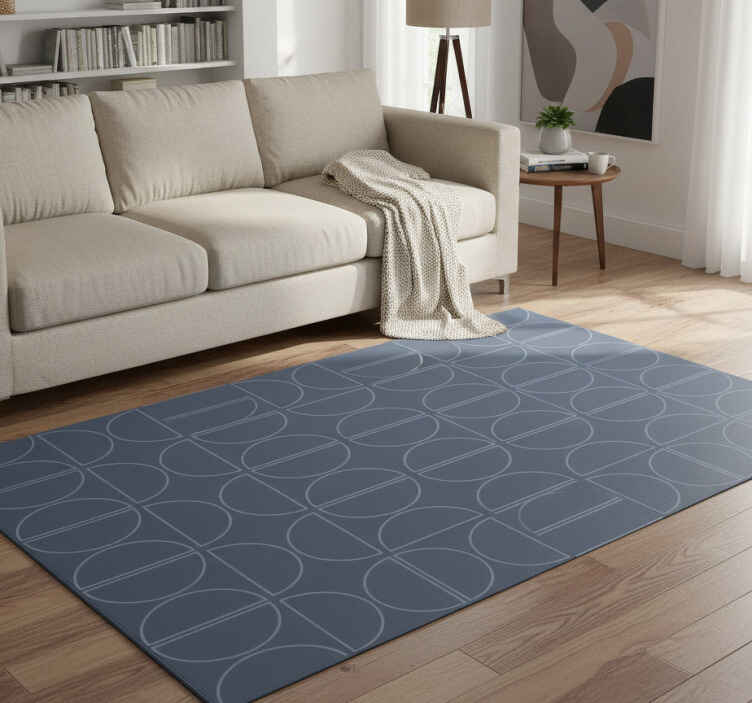 Rasch symmetry curve geometric vinyl rug - TenStickers