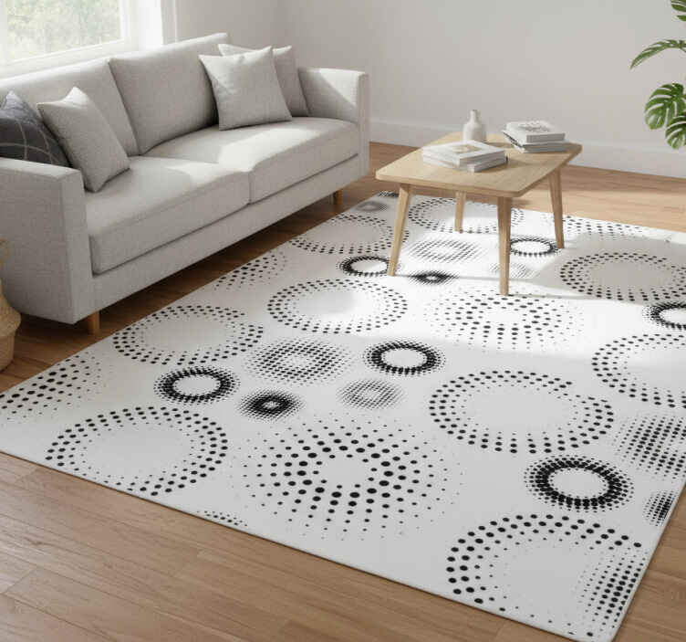 Alfombra vinílica geométrica lunares infinitos - TenVinilo