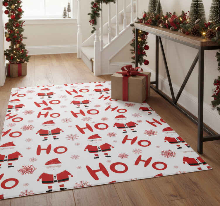 Noel pvc halı santa claus ve hohoho deseni - TenStickers