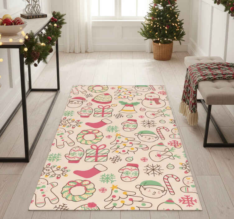 Noel pvc halı christmas ışıkları - TenStickers