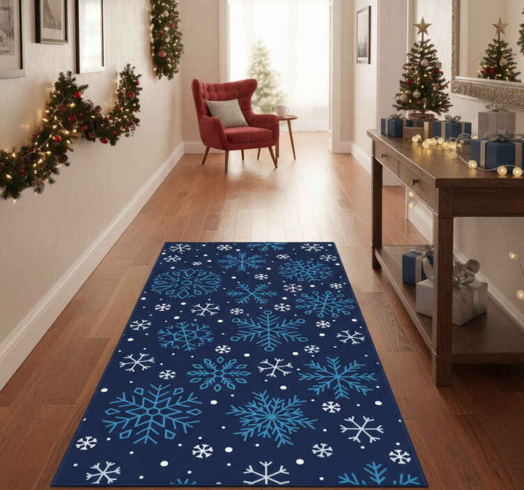 Noel pvc halı kar taneleri - TenStickers