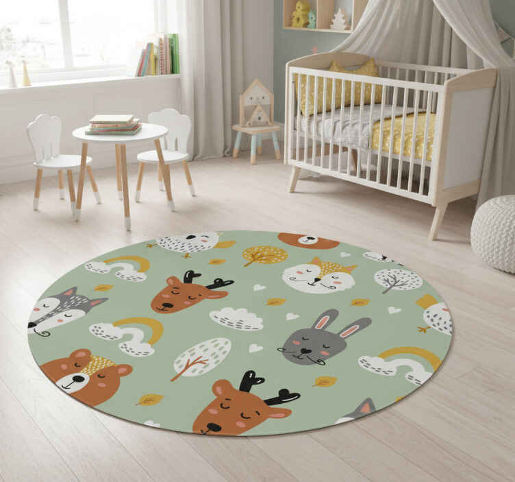 Alfombra vinílica infantil montañas nórdicas - TenVinilo