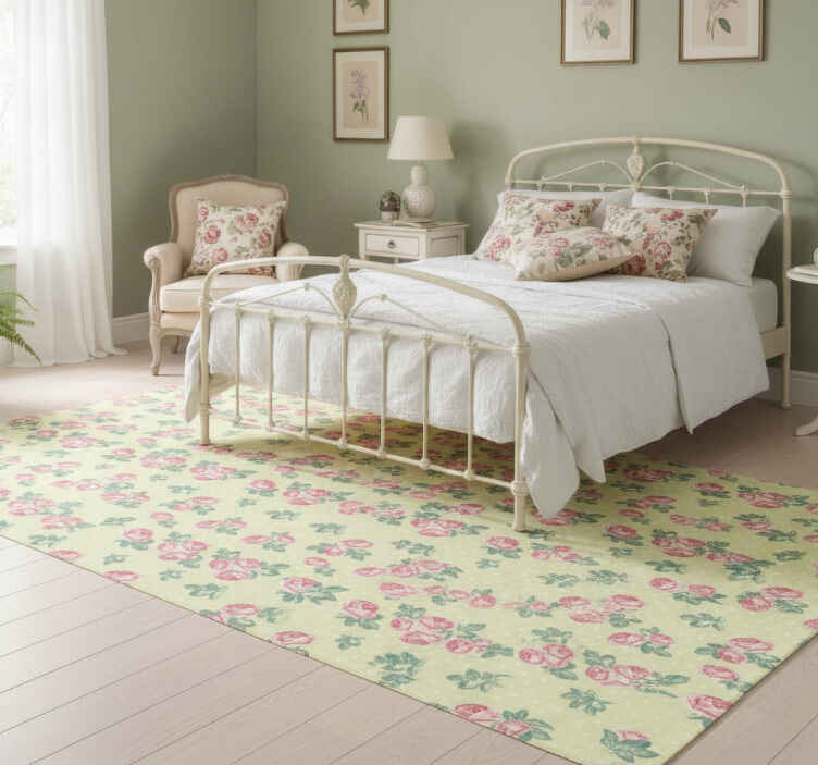 Vinilne preproge za spalnico v stilu shabby chic s pikami - TenStickers