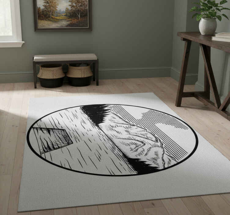 Nature vinyl rug motorhome pine lake retreat - TenStickers