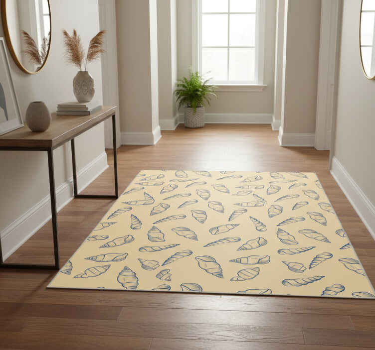 Nature vinyl rug shell pattern design - TenStickers