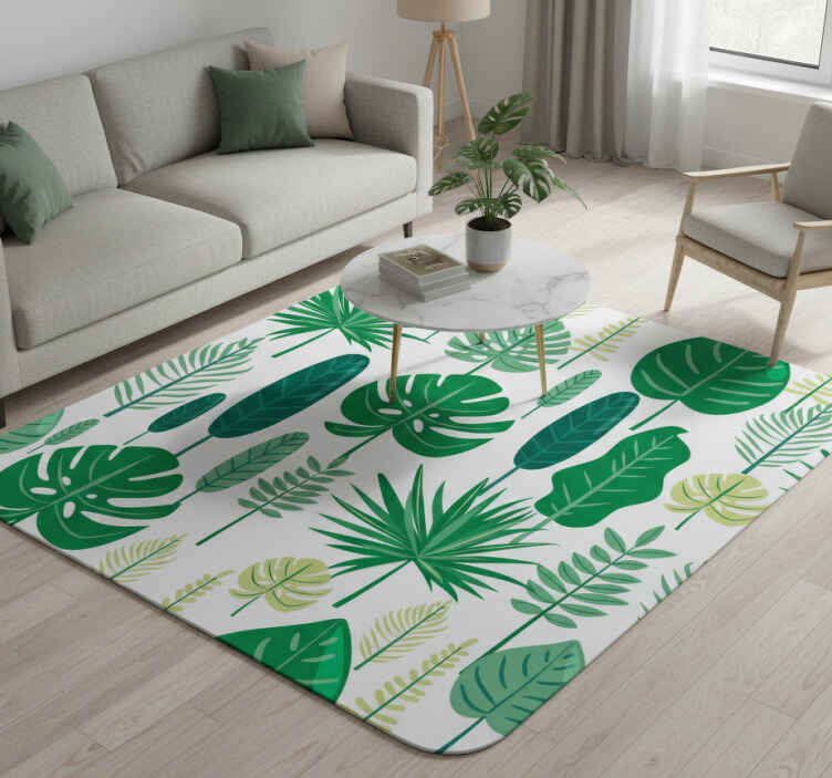 Gėlių rašto kilimėlis monstera - „Tenstickers“