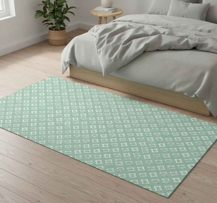 Bedroom vinyl rug with a vibrant dog design - TenStickers