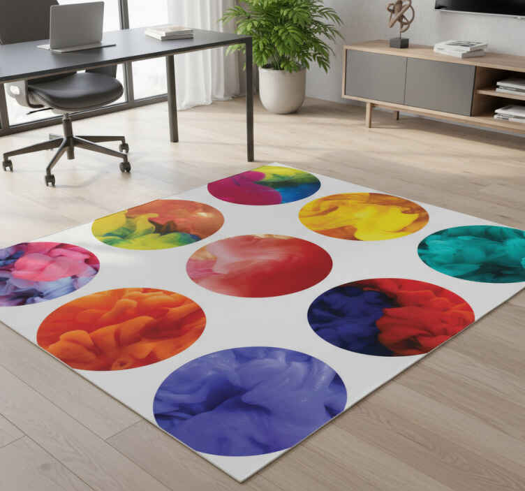 Tapete vinílico geométricas e adesivos coloridos - TenStickers