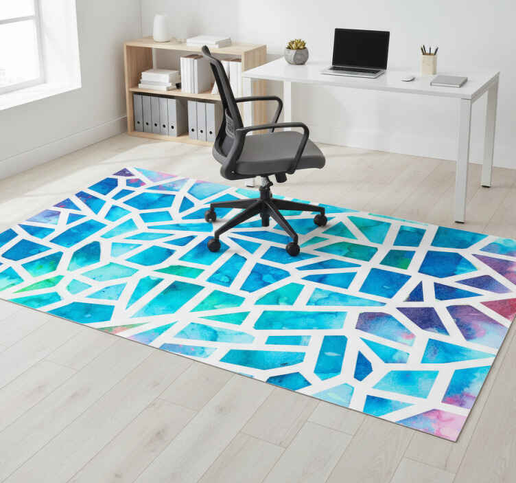 Vinyl teppich geometrisch aquarell dreiecks-mosaik - TenStickers