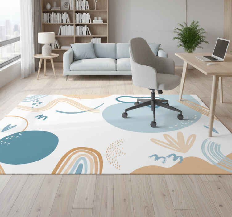 Covor de vinil geometric forme colorate - TenStickers