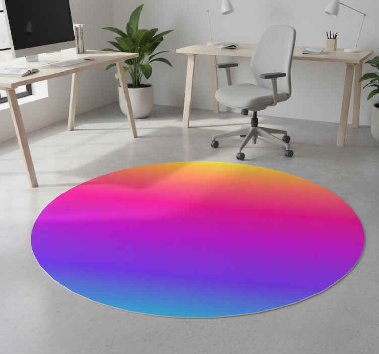 Alfombra vinílica geométrica degradado colorido - TenVinilo