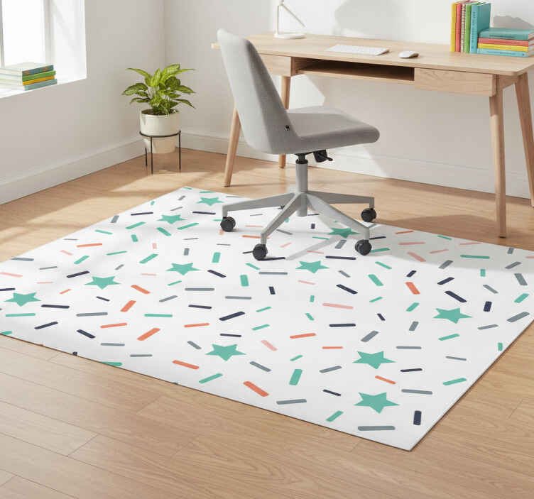 Tapete vinílico geométricas estrelas e confetes - TenStickers