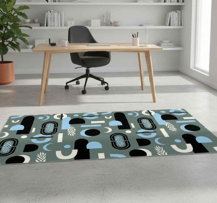 Covor de vinil geometric fundal geometric abstract - TenStickers