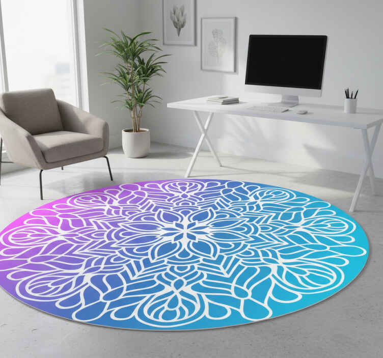 Tapete vinílico geométricas com motivo circular vibrante - TenStickers