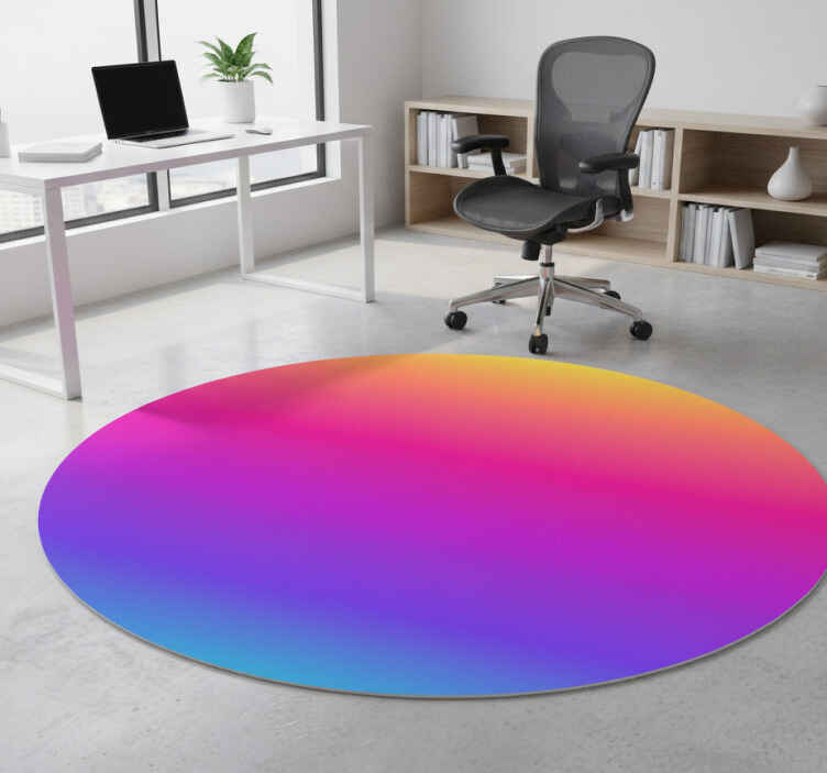 Tapete vinílico geométricas círculo gradiente colorido - TenStickers