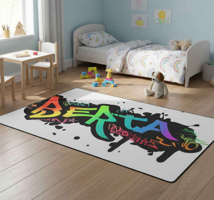 Detský vinylový koberec s prispôsobiteľným grafitom - Tenstickers