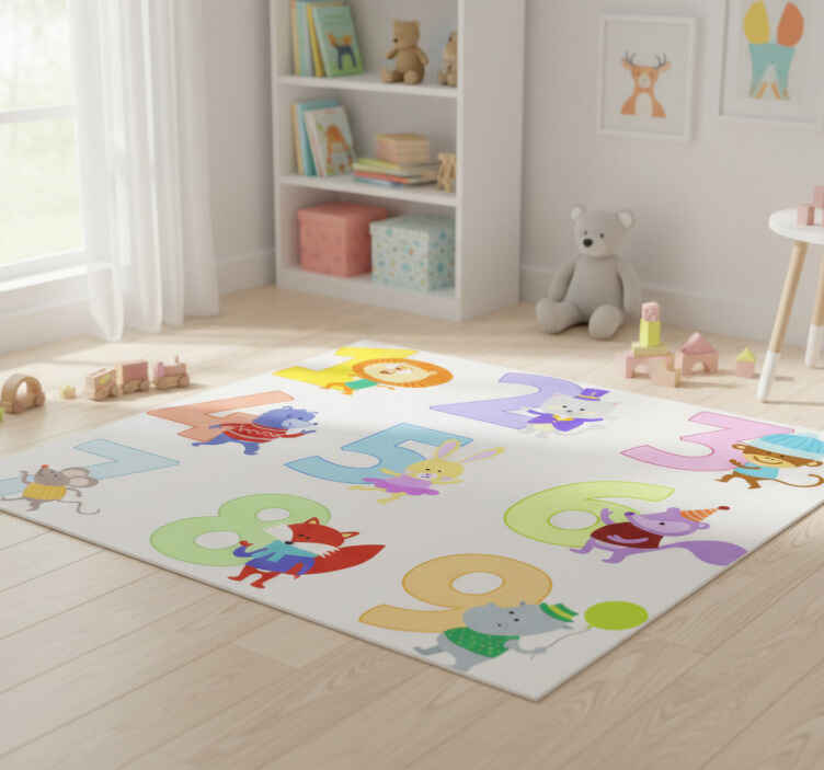 Kids vinyl rug children's numbers sticker collection - TenStickers