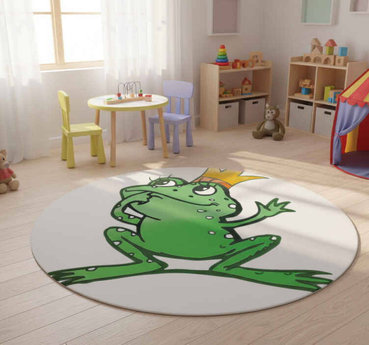 Tappeto vinile per bambini rana reale - TenStickers