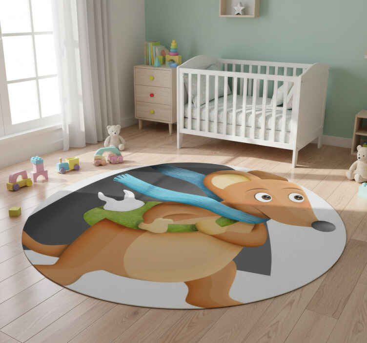 Kids vinyl rug tooth mouse - TenStickers