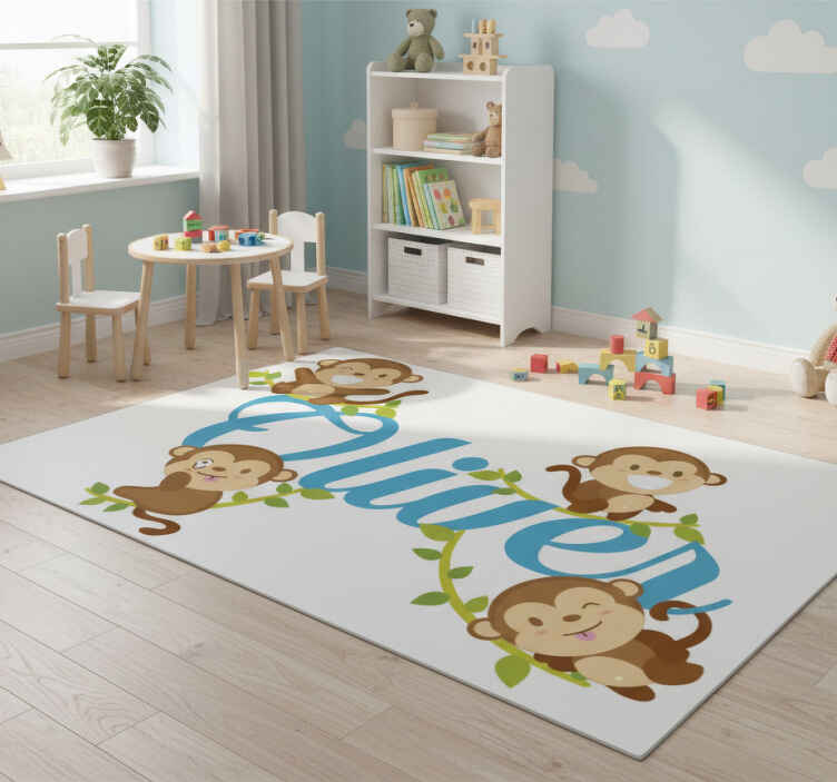 Alfombra vinílica infantil vinil infantil de changuitos - TenVinilo