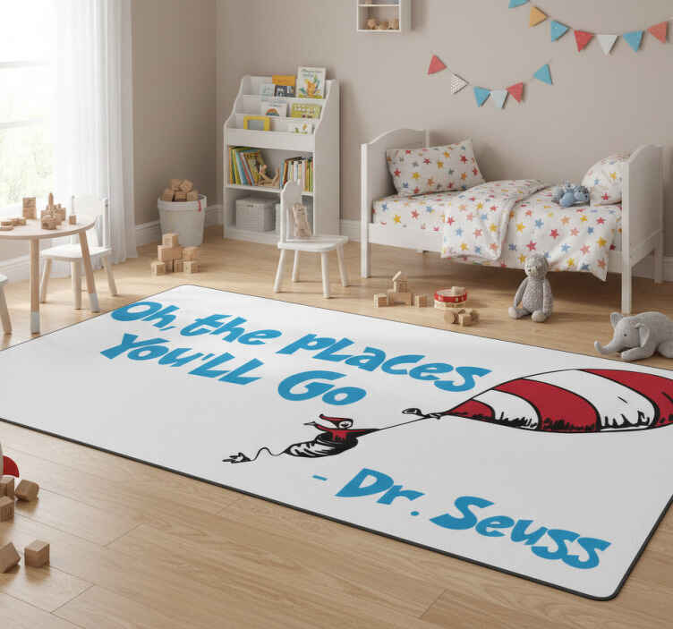 Detský vinylový koberec kam pôjdeš - drseuss - Tenstickers