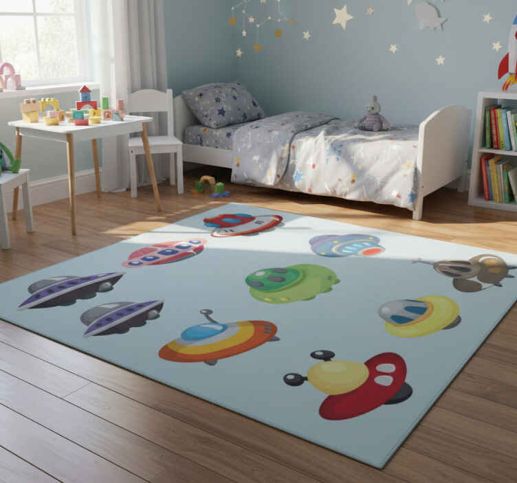 Detský vinylový koberec s motívom ufo - Tenstickers