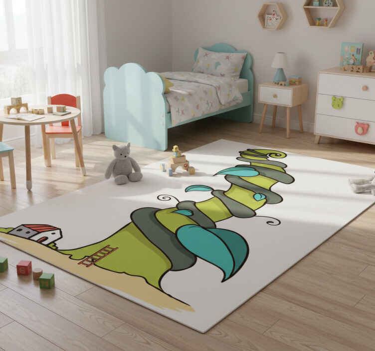 Kids vinyl rug magic beans - TenStickers