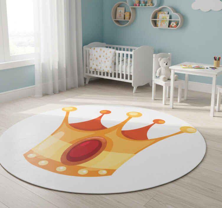 Tapis vinyle pour enfants couronne de roi - TenStickers