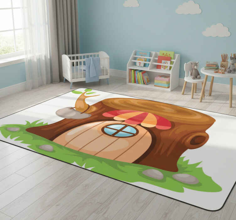 Tapis vinyle pour enfants maison de coffre - TenStickers