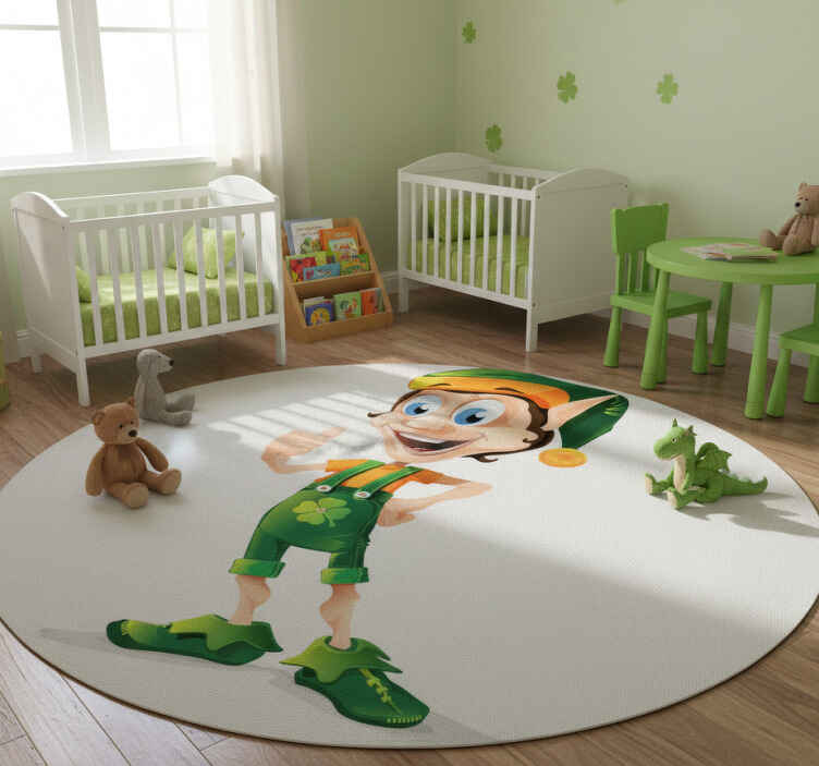 Tapis vinyle pour enfants elfe trèfle - TenStickers