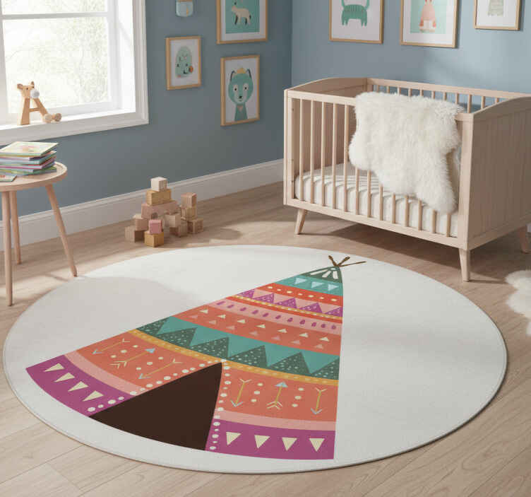 Kids vinyl rug indian shop headboard design - TenStickers