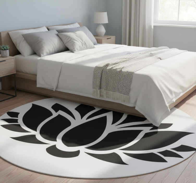 Bedroom vinyl rug lotus simplicity - TenStickers
