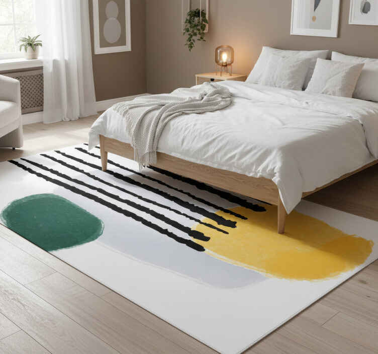 Alfombra vinílica dormitorio arte abstracto rianning - TenVinilo