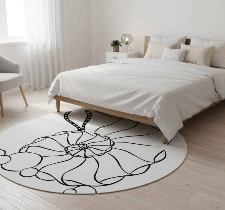 Bedroom vinyl rug seashell design - TenStickers