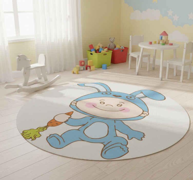 Kids vinyl rug bunny costume - TenStickers