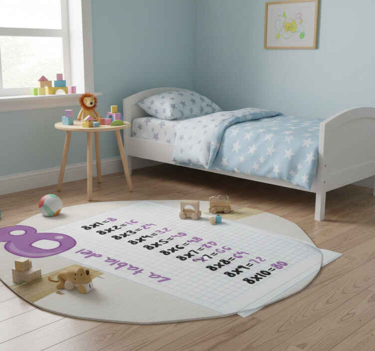 Alfombra vinílica infantil vinilo infantil hoja de ocho - TenVinilo