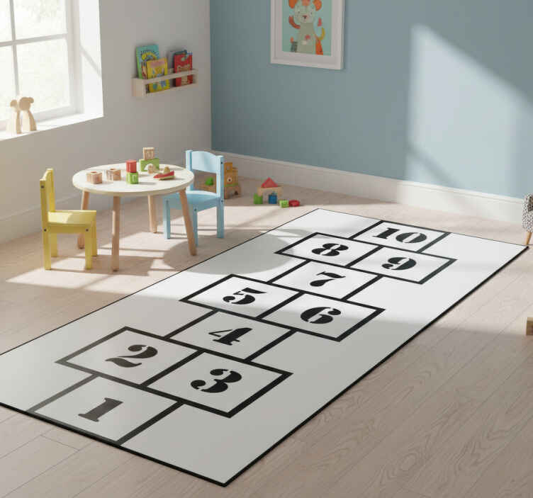 Gaming vinyl rug modern hopscotch design - TenStickers
