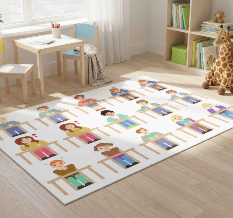 Kids vinyl carpet student desk sticker collection - TenStickers