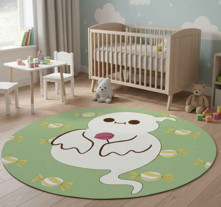 Alfombra vinílica infantil fantasma divertido - TenVinilo