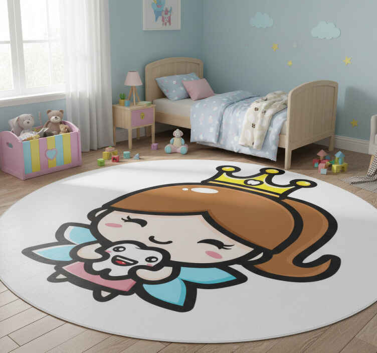 Kids vinyl rug cute tooth fairy design - TenStickers