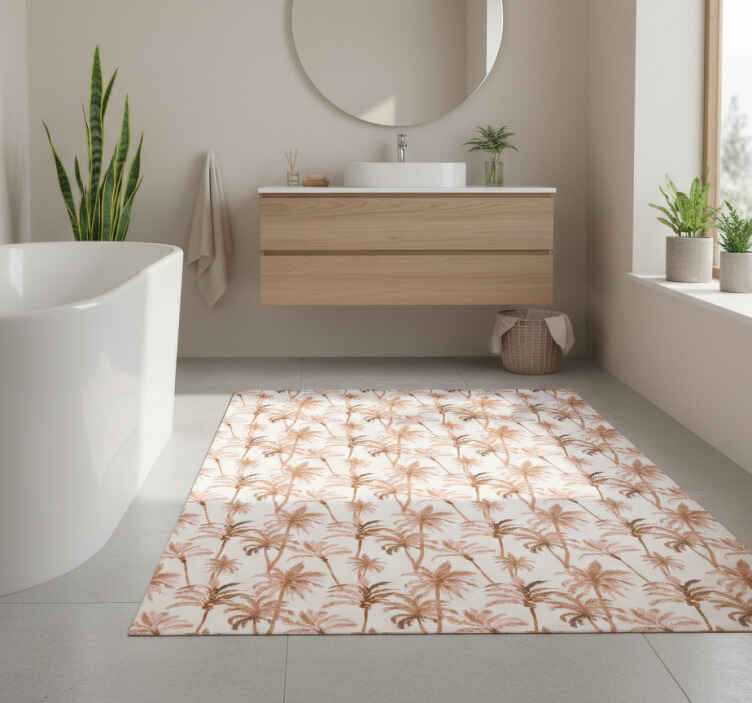 Bathroom vinyl rug in luxury three designs - TenStickers