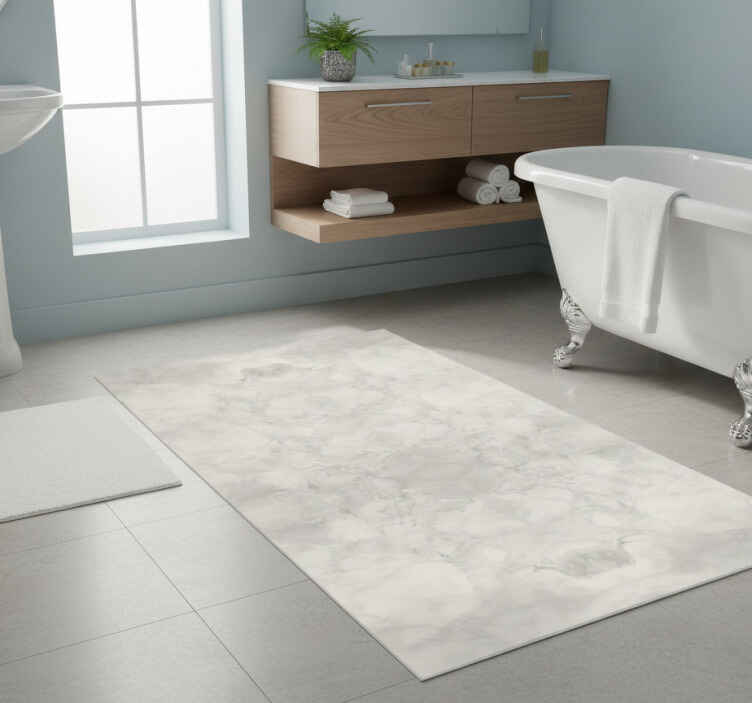 Bathroom vinyl rug with gray marble texture - TenStickers