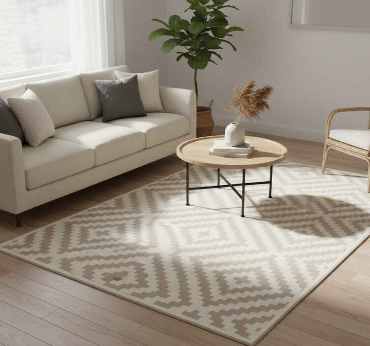 Alfombras vinílicas geometría beige claro - TenVinilo