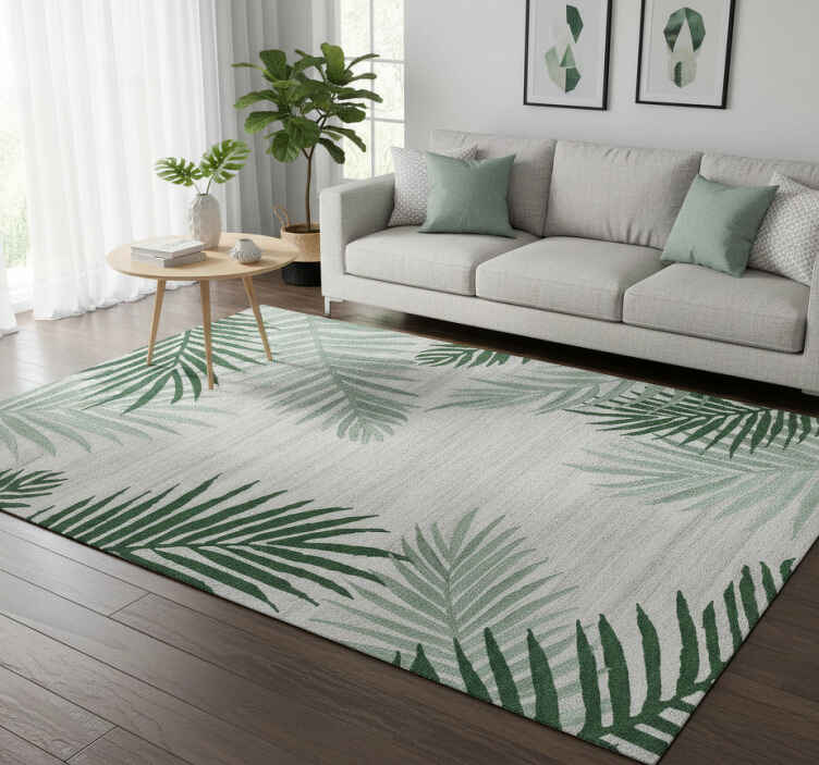Alfombra para exterior hojas de palma grandes - TenVinilo