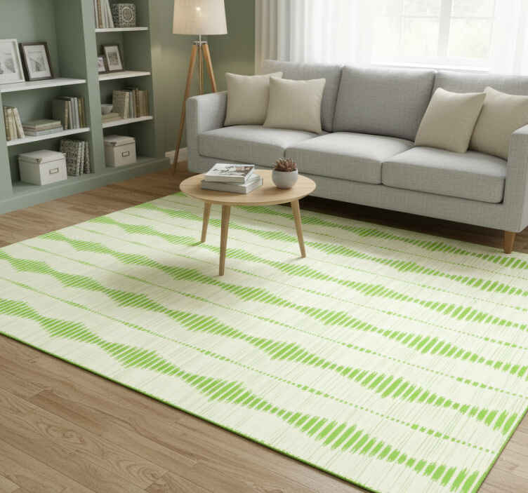 Tapete vinílico geométricas ikat verde rabaul - TenStickers
